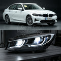 Suitable for 2020–2022 BMW 3 Series G20 Headlight Assemblies: Blue-Eyebrow LED Laser Lens “Spoon” DRL Conversion Kit