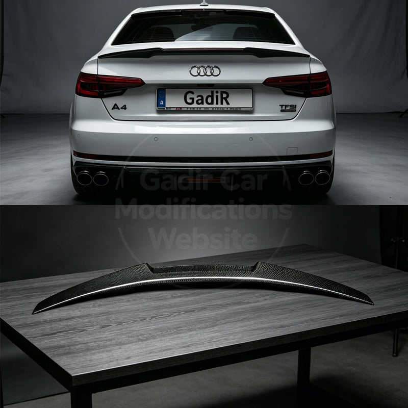 A4 B9 / Carbon Fiber-Look Rear Spoiler