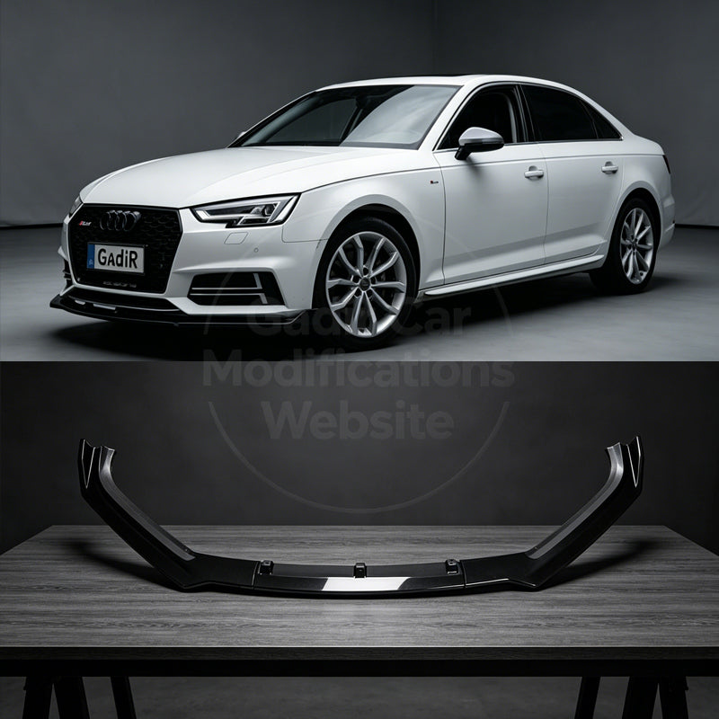 A4 B9/Carbon Fiber-Style Front Spoiler