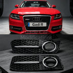 A4B8 Aftermarket Mesh Fog Light Bezels, Lower Grille, Honeycomb Lower Mesh, Fog Light Bezels