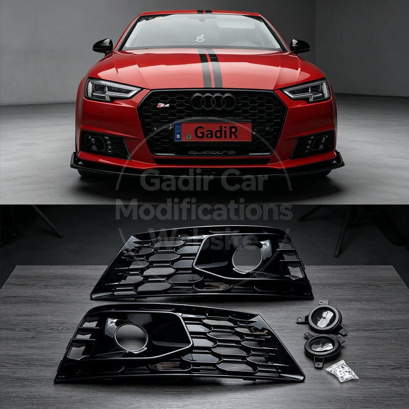 A4 B9 / Honeycomb-style fog light bezel