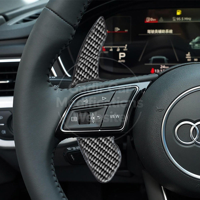 A4 B8 Carbon Fiber Interior Steering Wheel Paddle Shifters