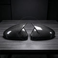 A4 B9 / Carbon Fiber Rearview Mirror Covers, Bullhorn Style