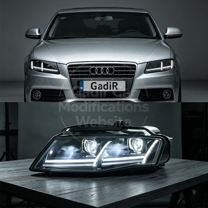 A4B8 Headlight Assembly Conversion to LED Headlights, Aircraft-Style Headlights