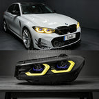 Suitable for 2023–2025 BMW 3 Series G20 Headlight Assemblies: G28 Modified “Spoon” Dual-Color Switchable LED Daytime Running Lights