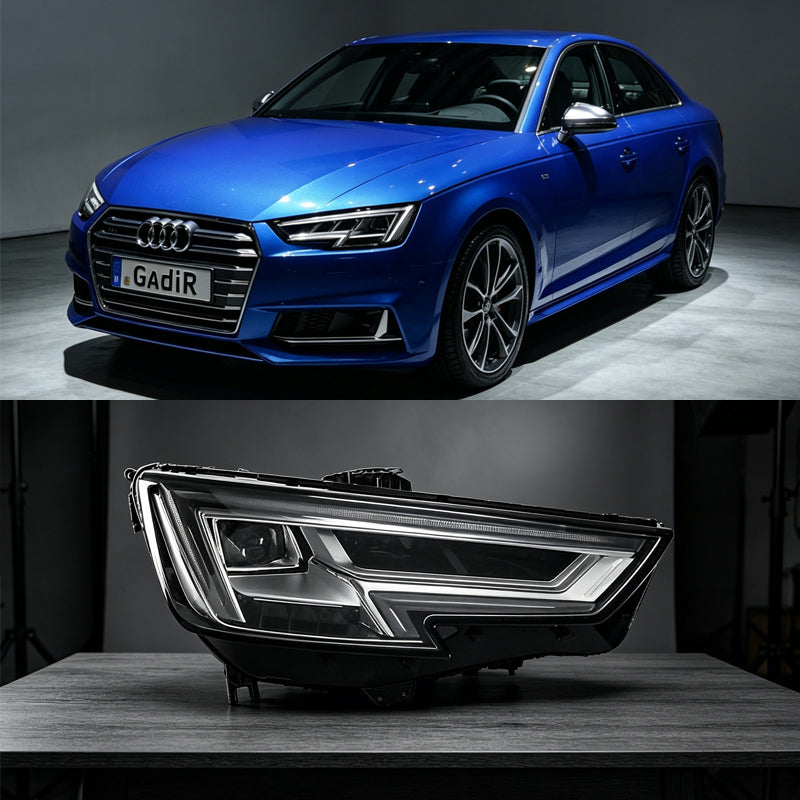A4 B9 / Headlight assembly used to upgrade a base-model car to a high-end style