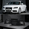 A4, B8, S4 Sport Front Bumper Fog Light Bezels, Fog Light Grilles, and Fog Light Covers