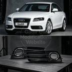 A4, B8, S4 Sport Front Bumper Fog Light Bezels, Fog Light Grilles, and Fog Light Covers