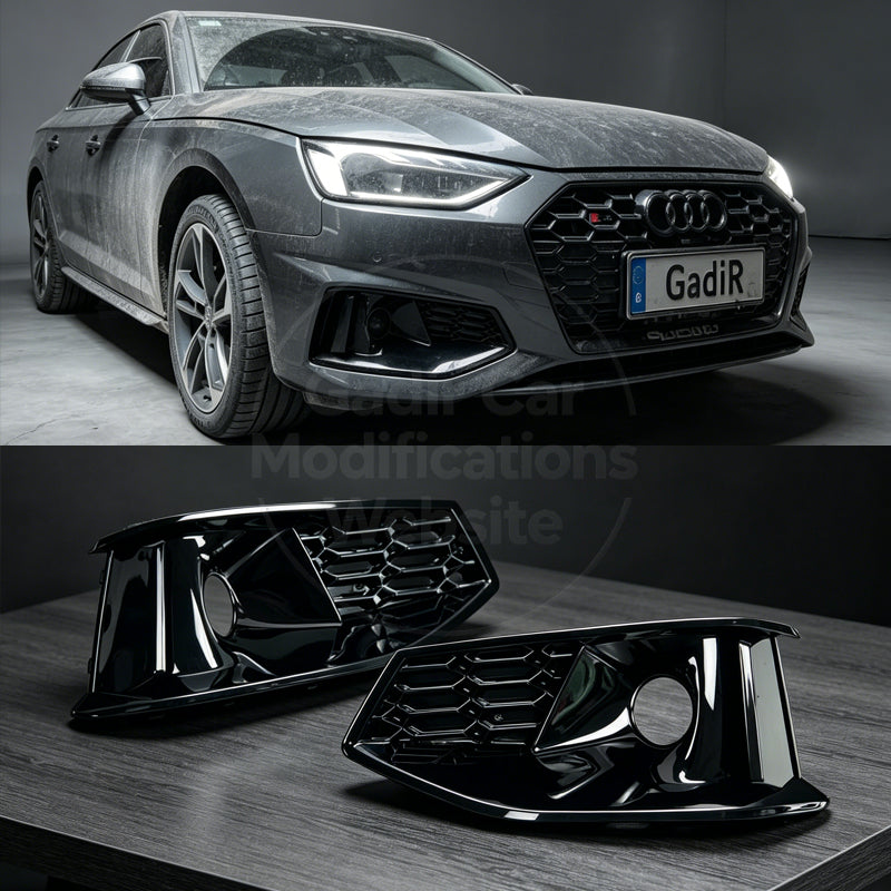 A4 B9.5/RS4-Style Car Fog Light Bezels