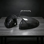 A4 B9 / Carbon Fiber Rearview Mirror Covers, Bullhorn Style