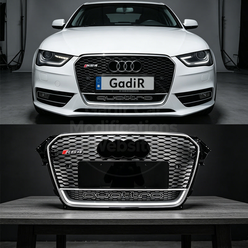 A4 B8.5 / Base Model: Front Grille Modified to RS4 AWD Style