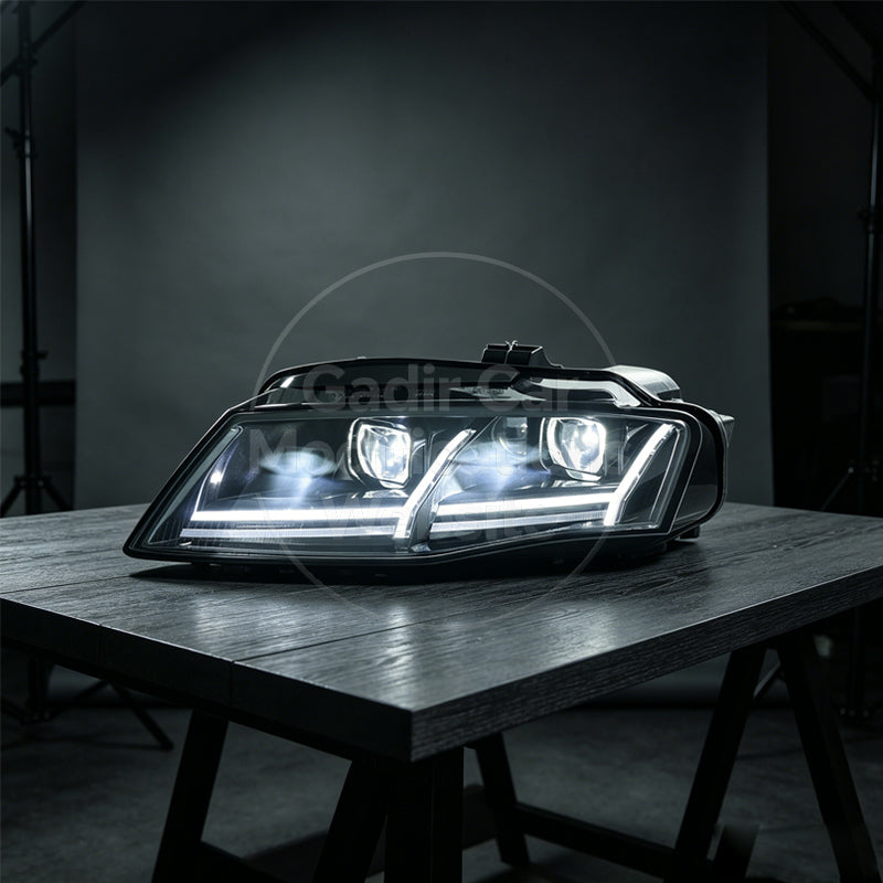 A4B8 Headlight Assembly Conversion to LED Headlights, Aircraft-Style Headlights