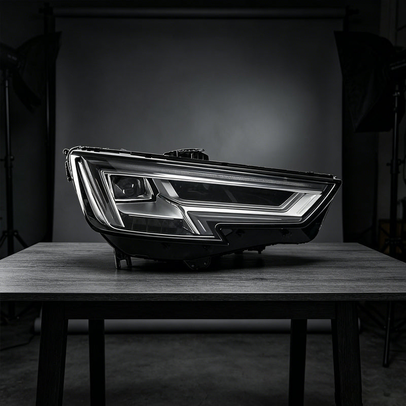 A4 B9 / Headlight assembly used to upgrade a base-model car to a high-end style