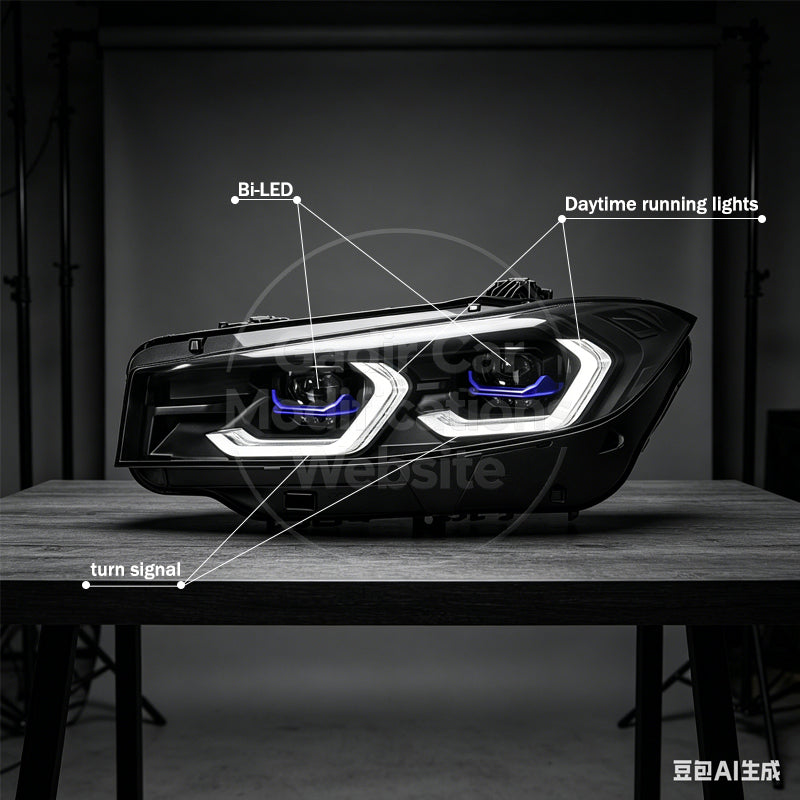 Suitable for 2023–2025 BMW 3 Series G20 Headlight Assemblies: G28 Modified “Spoon” Dual-Color Switchable LED Daytime Running Lights