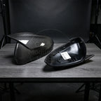 A4 B9 / Carbon Fiber Rearview Mirror Covers, Bullhorn Style