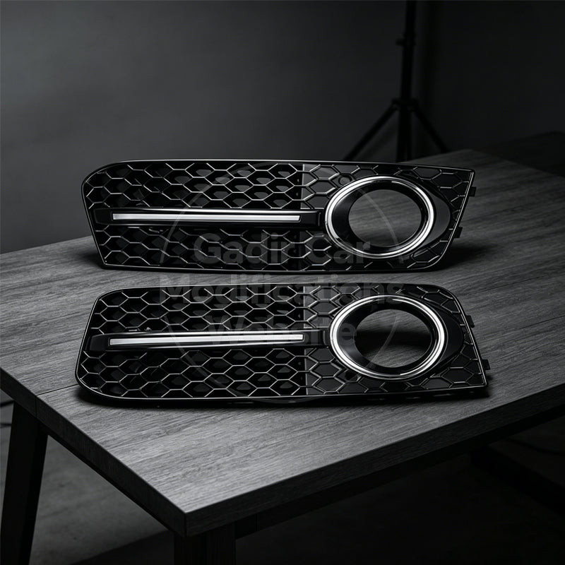 A4B8 Aftermarket Mesh Fog Light Bezels, Lower Grille, Honeycomb Lower Mesh, Fog Light Bezels