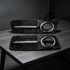 A4B8 Aftermarket Mesh Fog Light Bezels, Lower Grille, Honeycomb Lower Mesh, Fog Light Bezels