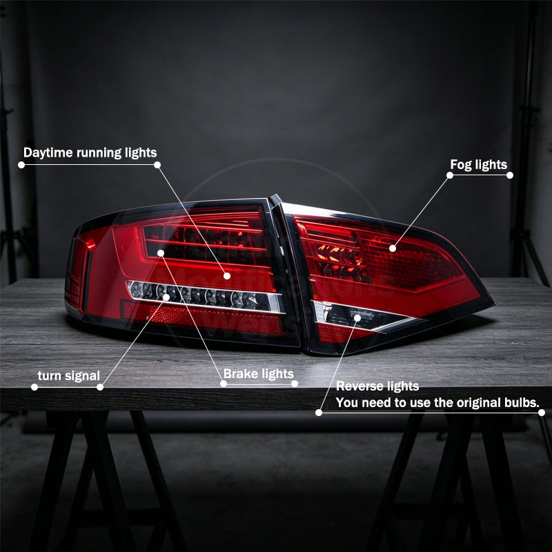A4 B8 LED Taillight Assembly Conversion Kit