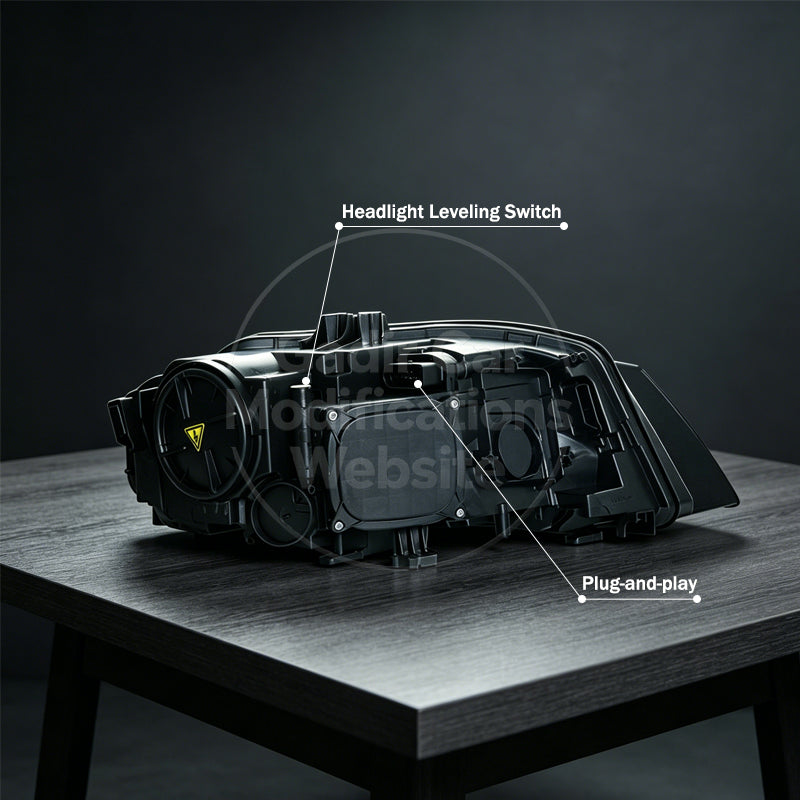A4B8 Headlight Assembly Conversion to LED Headlights, Aircraft-Style Headlights