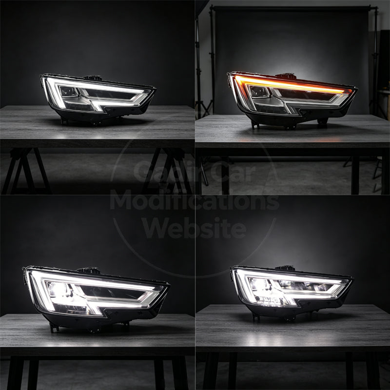 A4 B9 / Headlight assembly used to upgrade a base-model car to a high-end style
