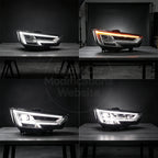A4 B9 / Headlight assembly used to upgrade a base-model car to a high-end style