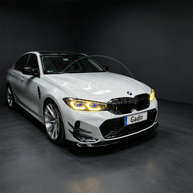 Suitable for 2023–2025 BMW 3 Series G20 Headlight Assemblies: G28 Modified “Spoon” Dual-Color Switchable LED Daytime Running Lights